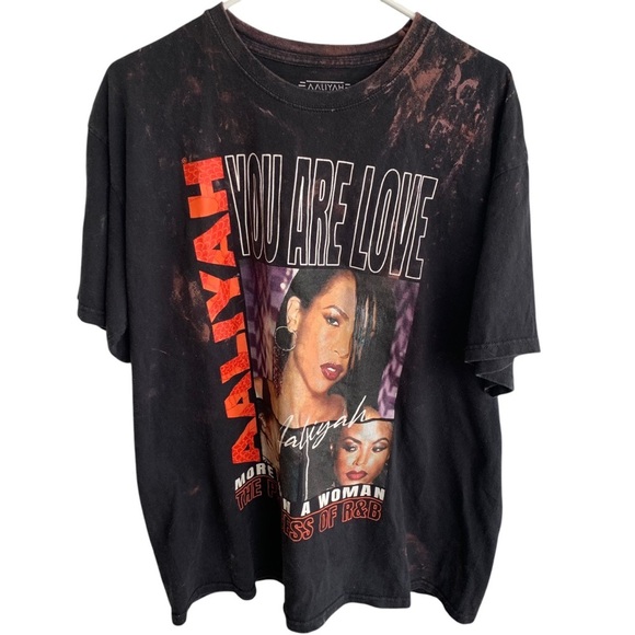 Aaliyah Graphic Tee Shirt Tie Dye You are Love More Than a Woman - Picture 1 of 5